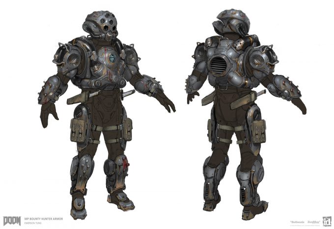 DOOM-2016-Game-Concept-Art-Emerson-Tung-mp-armor-bounty-hunter-finalize-book-1-2