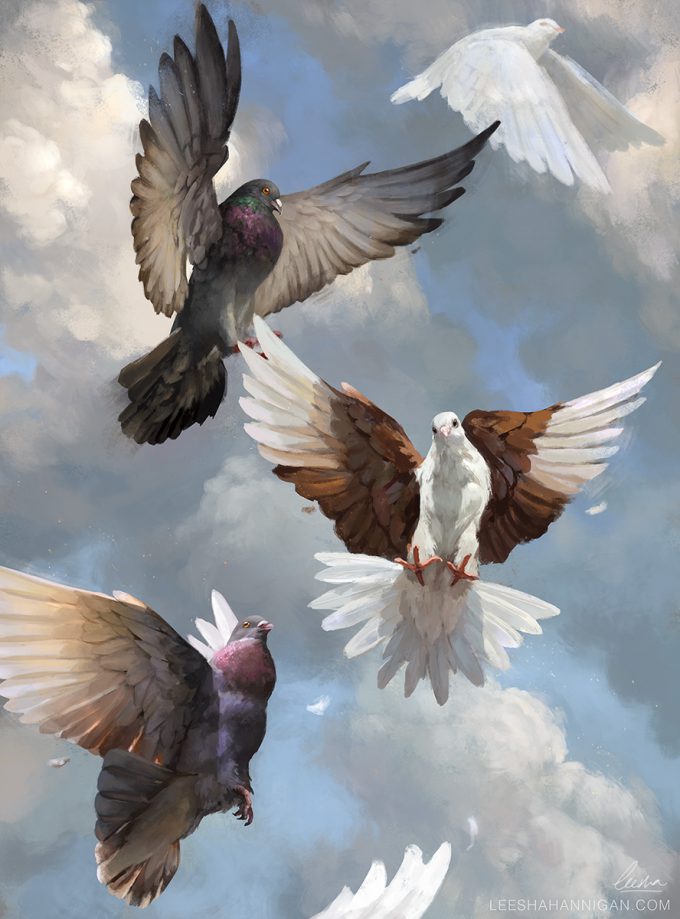 Leesha-Hannigan-Art-Doves-In-Flight