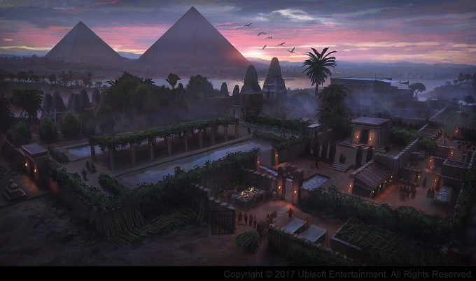 Assassins Creed Origins Concept Art Gilles Beloeil ev ferme papyrus