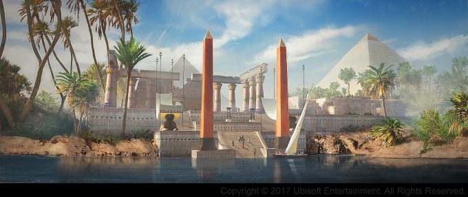 Assassins Creed Origins Concept Art Gilles Beloeil ev gizah port sacre