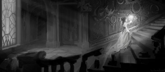 Beauty and the Beast Concept Art Disney Karlsimon beast lair sketch 07 L