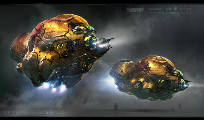 Guardians of the Galaxy Vol 2 Concept Art George Hull Laser Drill Ship 02