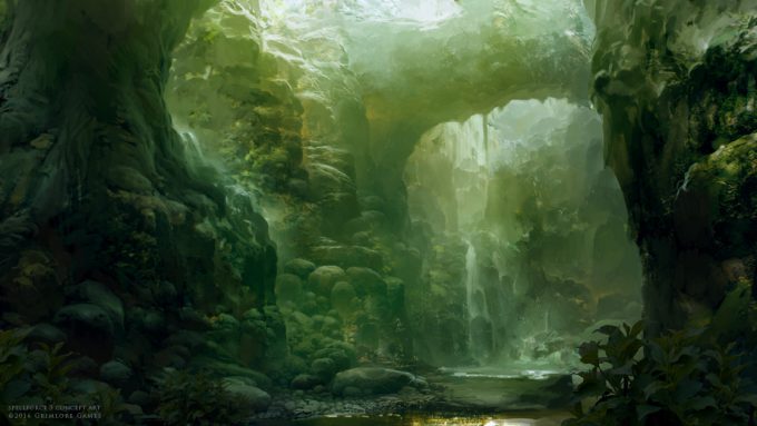 SpellForce 3 Concept Art Raphael Lubke enviroment jungle scene 1