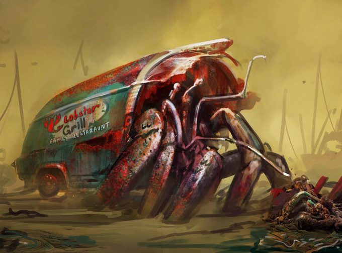 Fallout 4 concept art IN hermit crab monster