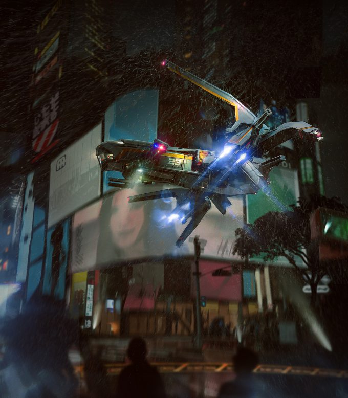 Blade Runner Inspired concept art illustrations 01 andrian luchian sam landing