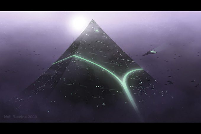 Blade Runner Inspired concept art illustrations 01 neil blevins pyramid 2