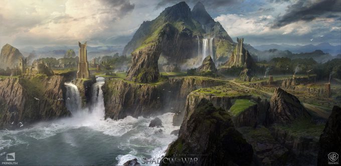 Middle earth Shadow of War Concept Art george rushing island 01