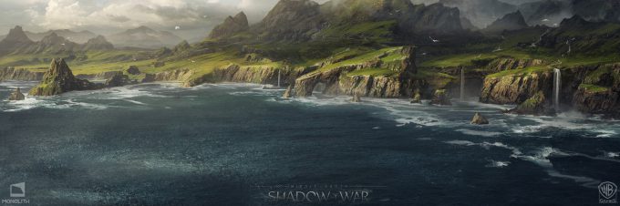 Middle earth Shadow of War Concept Art george rushing island vista 01