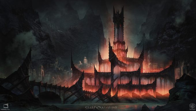 Middle earth Shadow of War Concept Art george rushing minas morgul 1