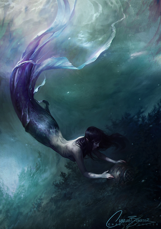 Mermaid Concept Art Illustration 01 Charlie Bowater Saeglopur
