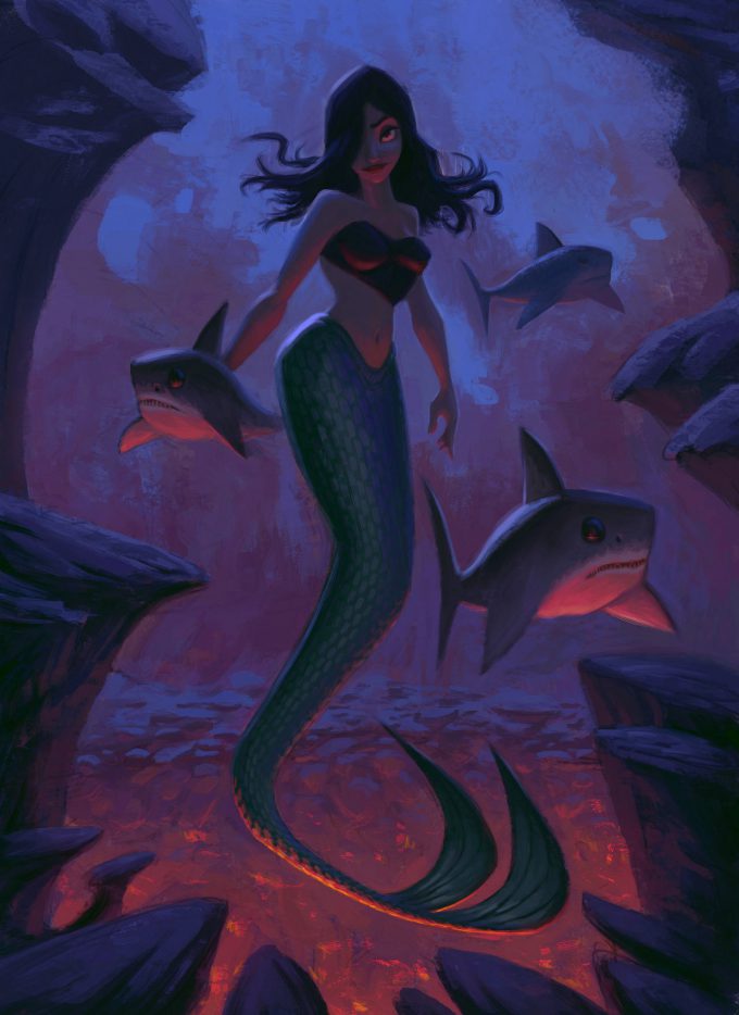 Mermaid Concept Art Illustration 01 Ty Carter