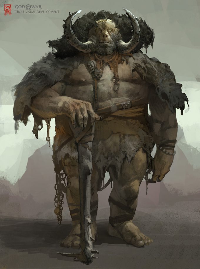 God of War Concept Art Vance Kovacs troll nuthaone5