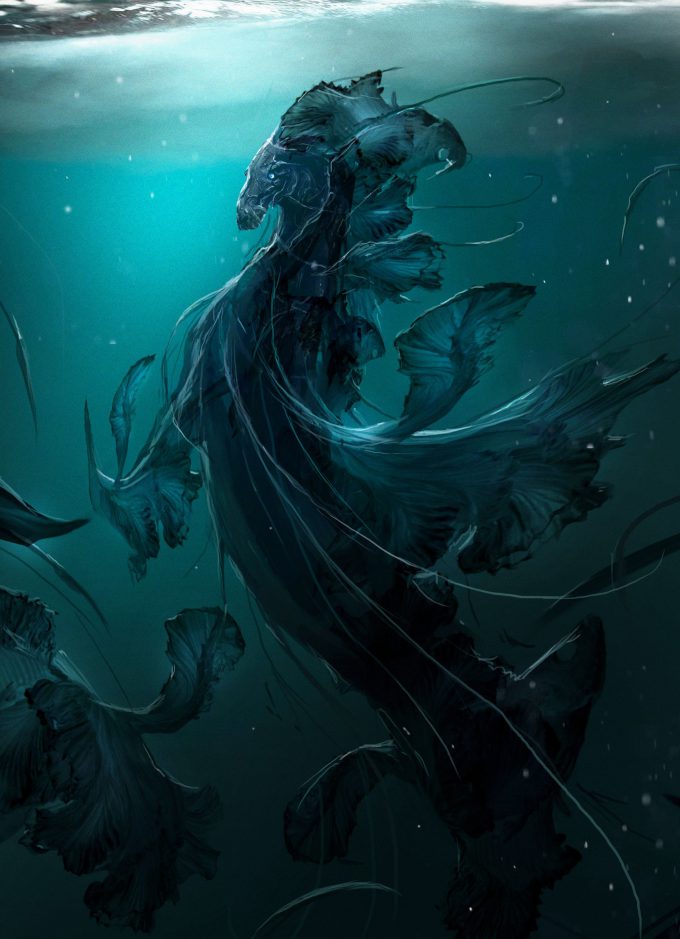Fantastic Beasts The Crimes of Grindelwald Concept Art Dan Baker kelpie 13