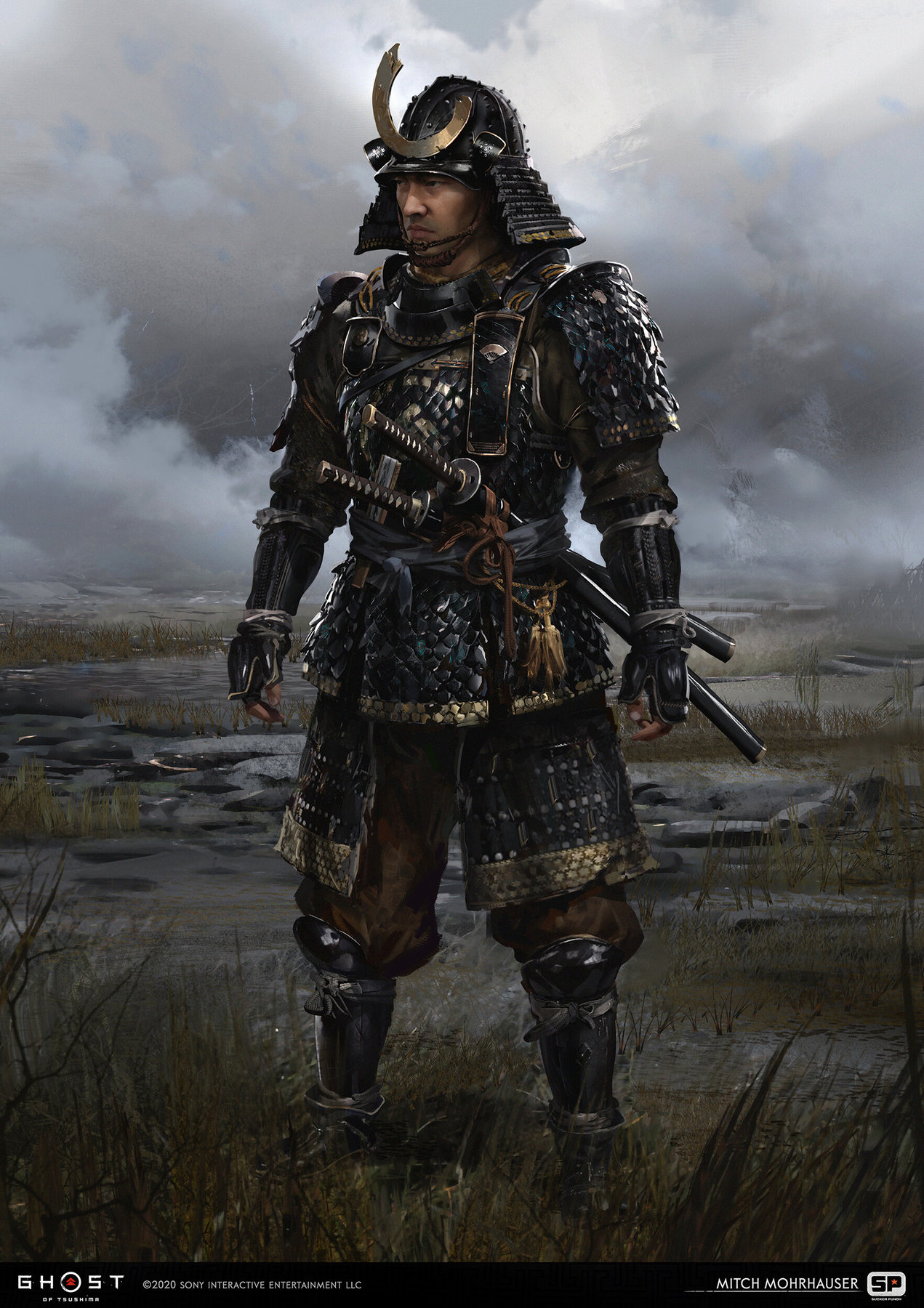 Ghost Of Tsushima concept art mitch mohrhauser early sakai armor 1