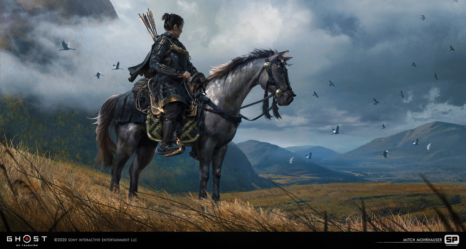 Ghost Of Tsushima concept art mitch mohrhauser jin horse 1