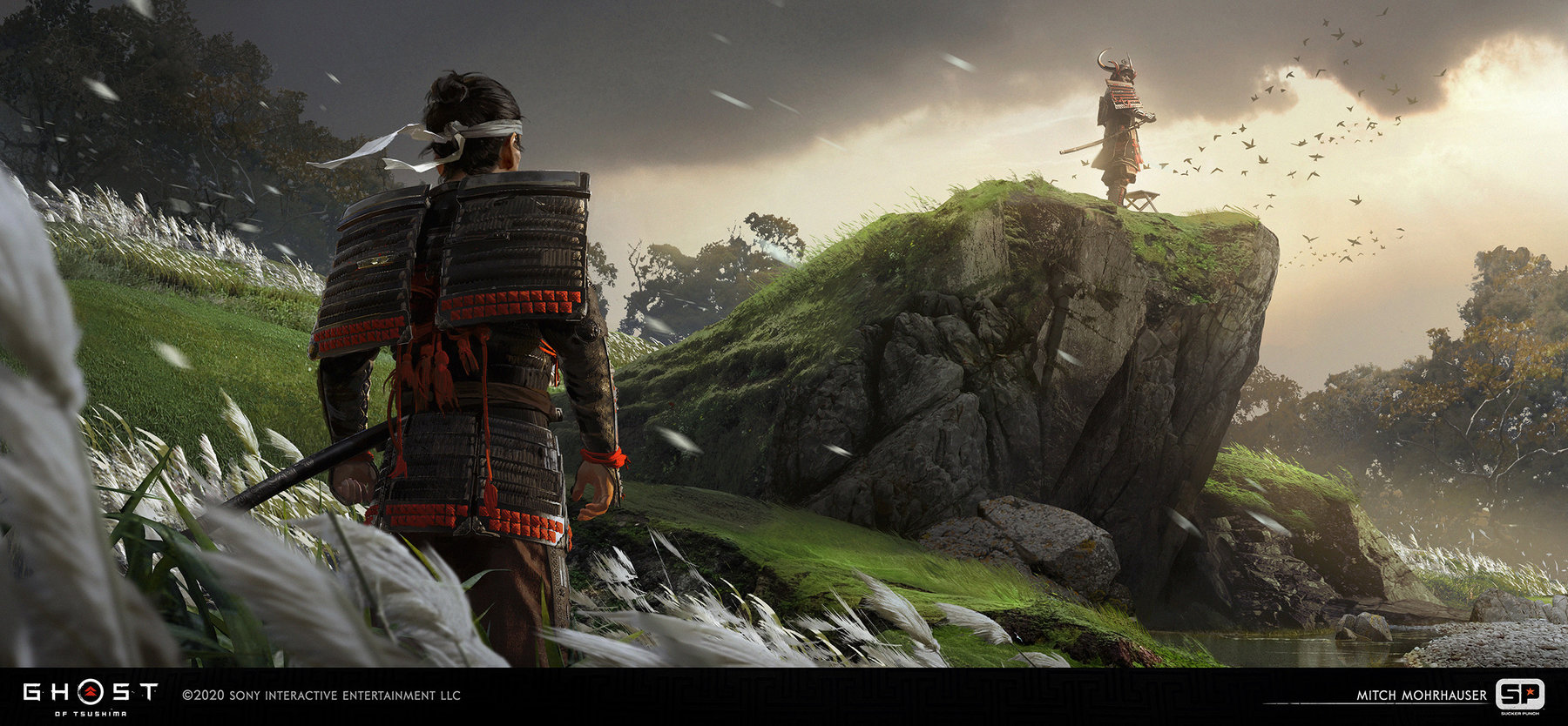 Ghost Of Tsushima concept art mitch mohrhauser jin shimura grass 1