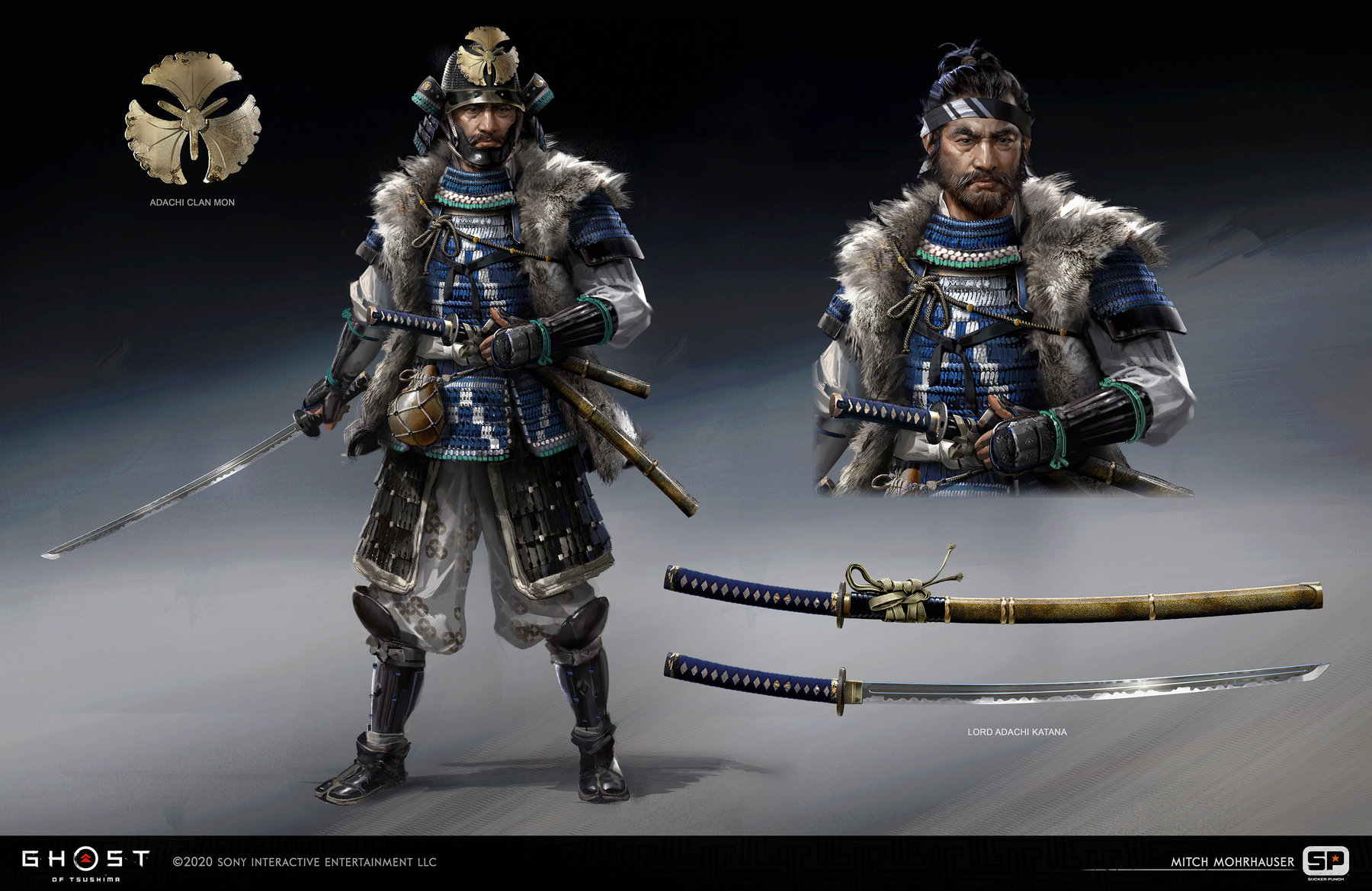 Ghost Of Tsushima concept art mitch mohrhauser lord adachi 1