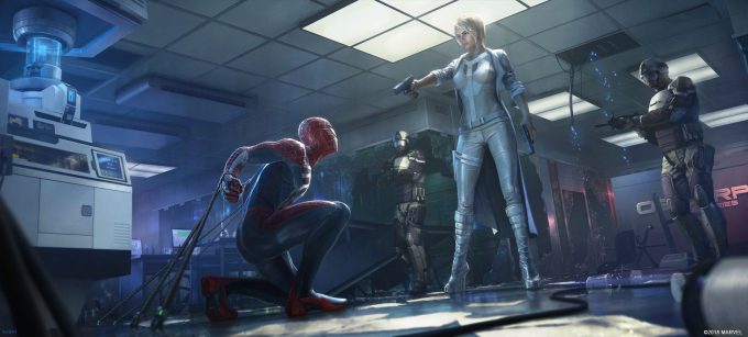 Spider Man PS4 Game Concept Art Dennis Chan SilverSable VS Spiderman