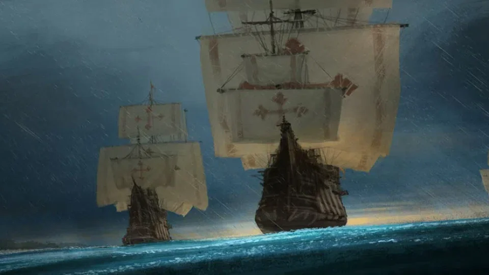 Sailing-Ship-Concept-Art-Illustration-01-Armand-Serrano-Santa-Maria-Pinta-Nina-M01