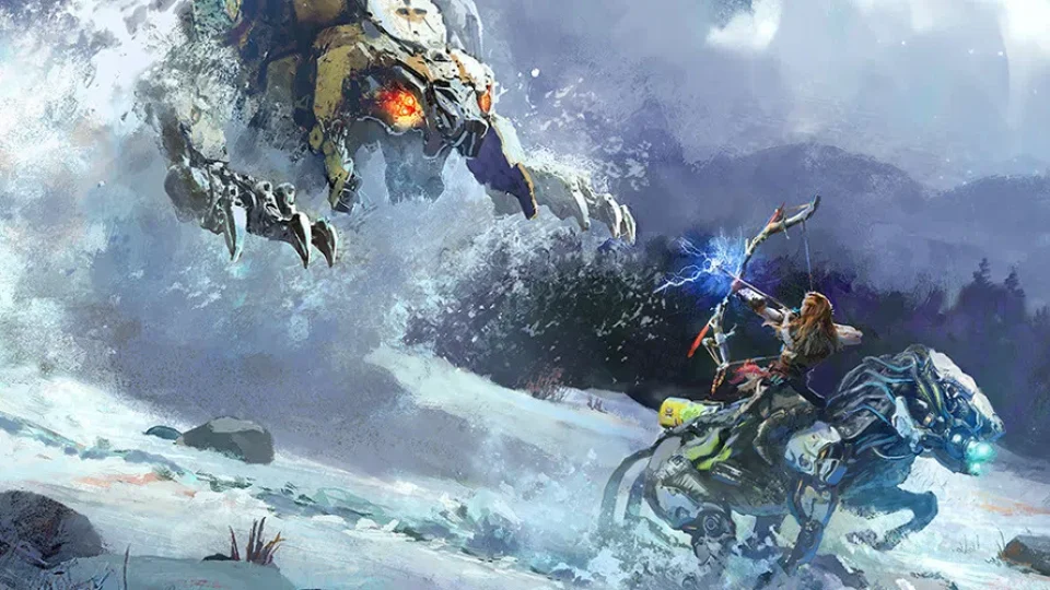horizon-zero-dawn-concept-art-lloyd-allan-hrz-aloy-vs-sawtooth-M01
